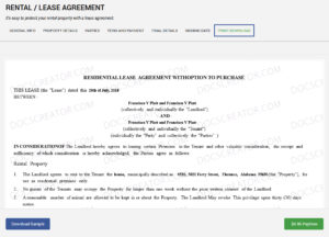 Residential lease agreement